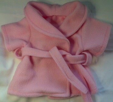 Dressing gown for bears: pink fleece
