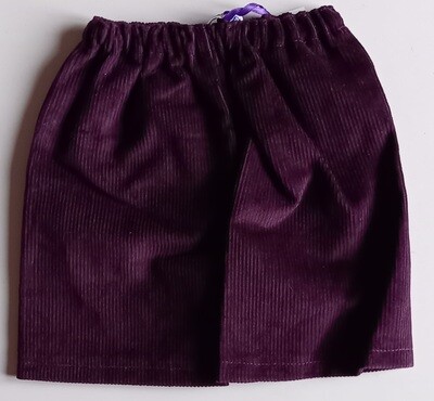 Trousers with back pockets - Aubergine corduroy