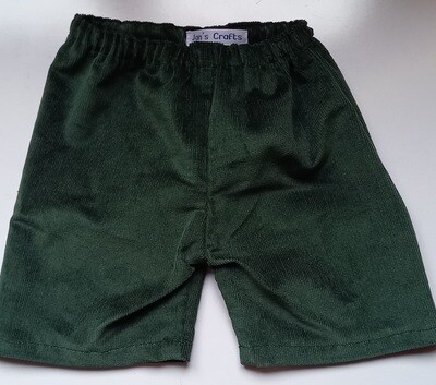 Trousers with back pockets - bottle green corduroy