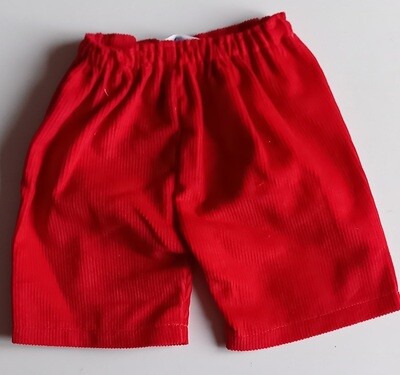 Trousers with back pockets - red corduroy