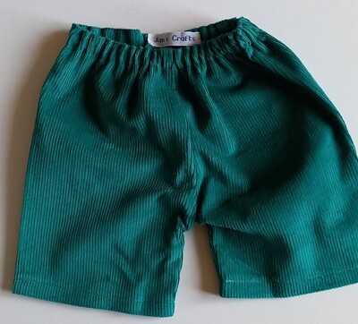 Trousers with back pockets - emerald green corduroy