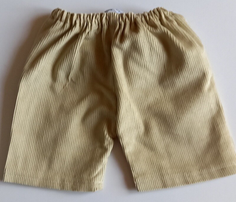 Trousers with back pockets - stone colour corduroy