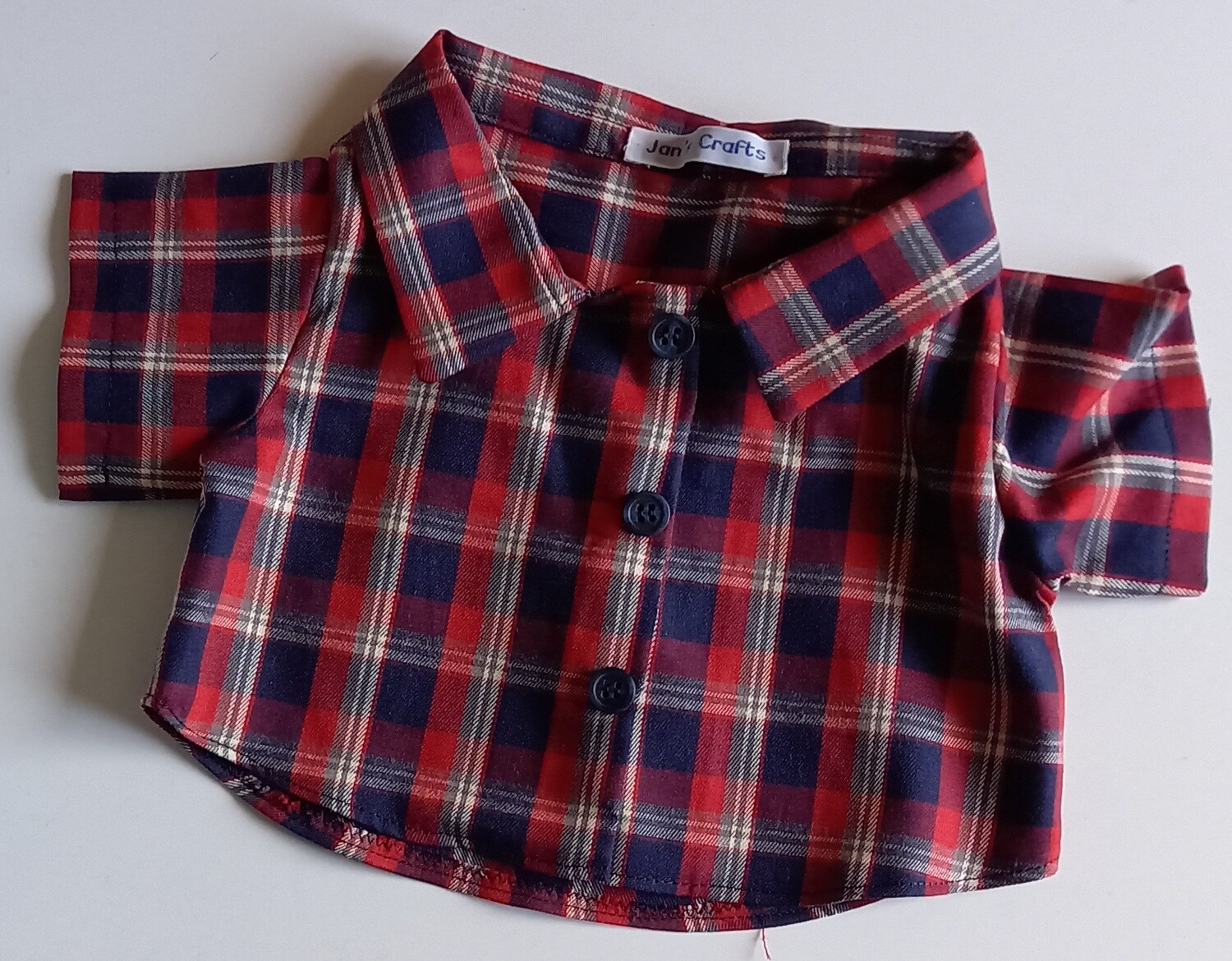 Shirt - navy, red and cream check. NEW!