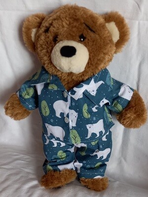 Pyjamas with collar - polar bear print.