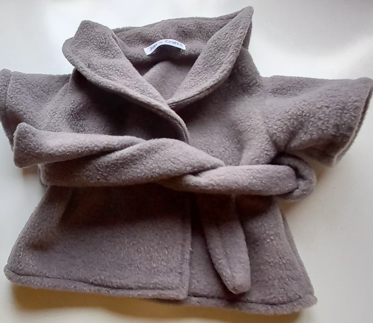 Dressing gown for bears: grey fleece