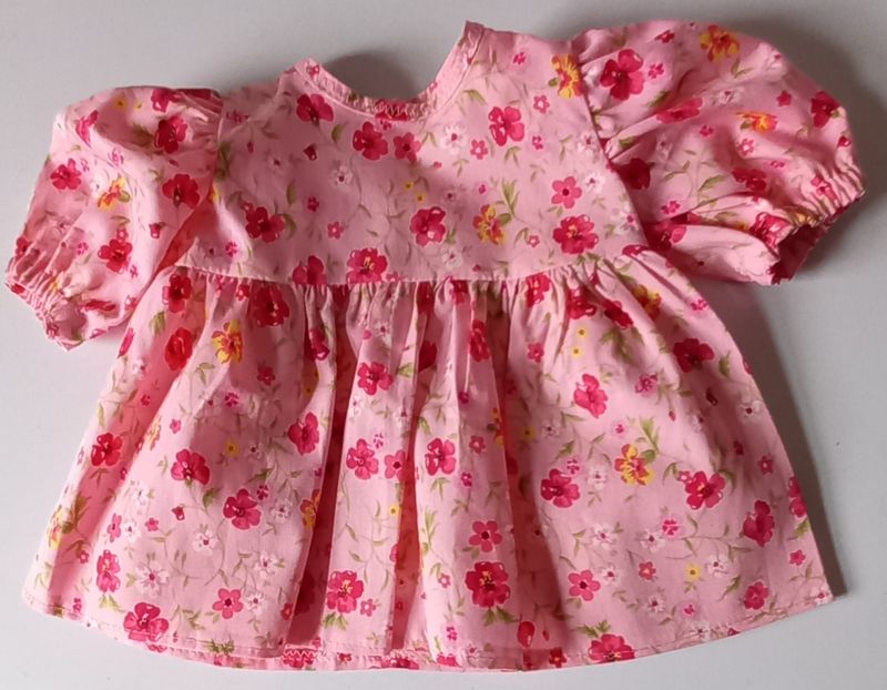 Dress, pink floral for 40cm/16inch doll
