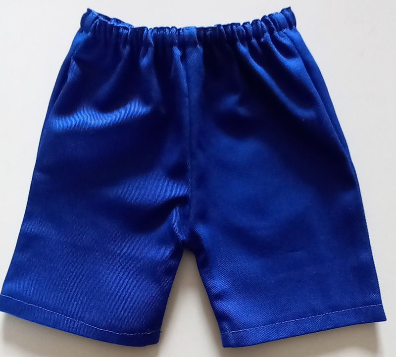 Trousers with side pockets - royal blue twill