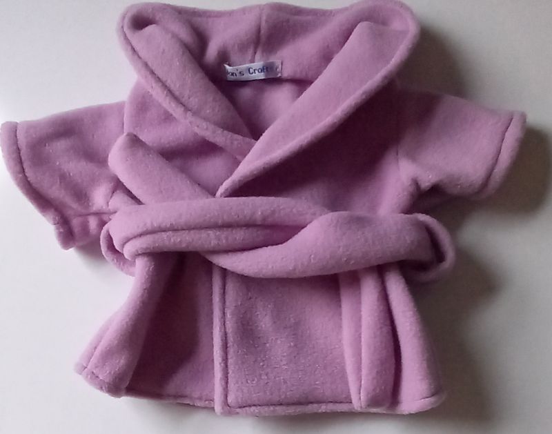Dressing gown for bears: purple fleece