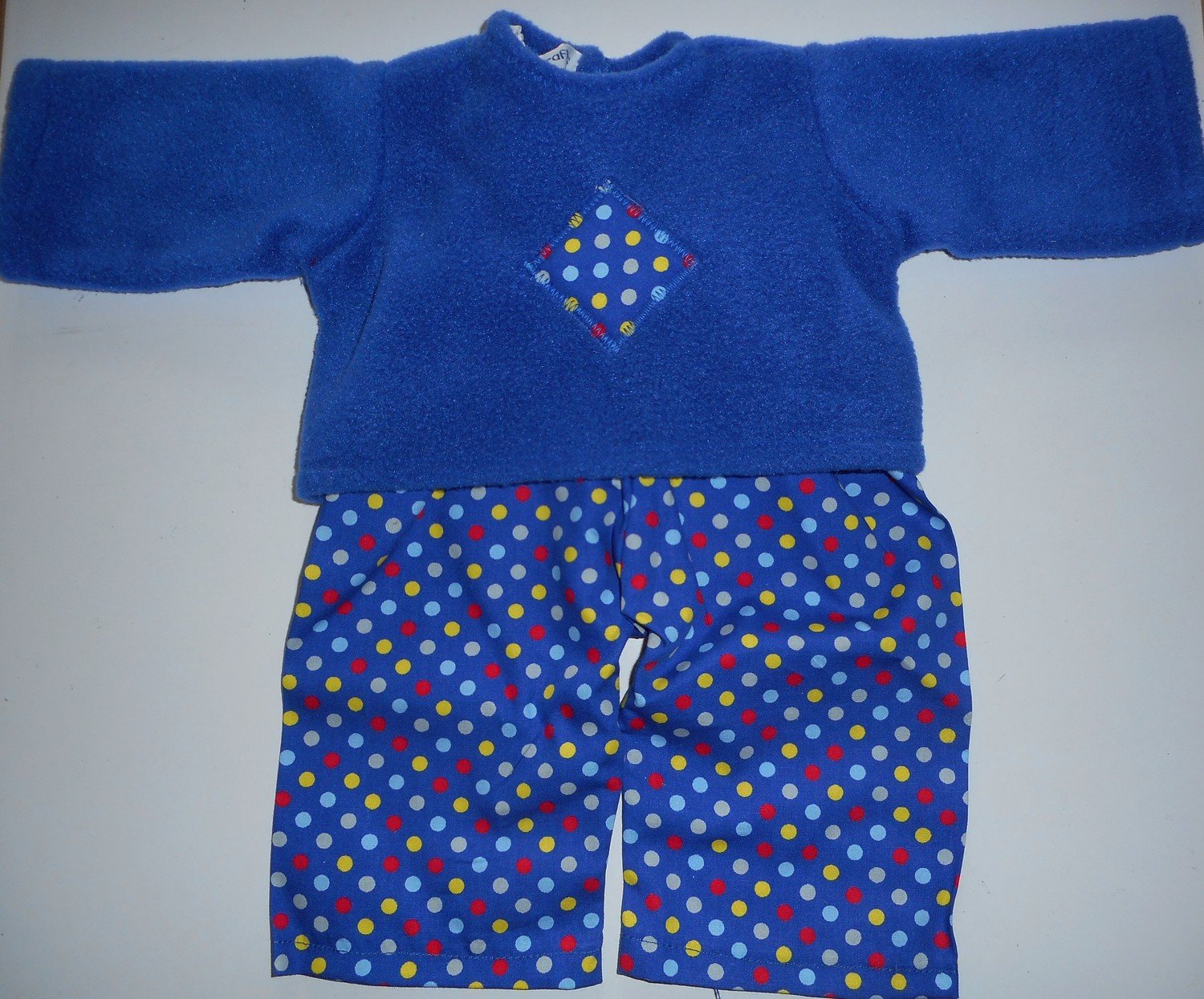 Pyjamas - fleece top and fabric trousers - royal blue Pyjamas - fleece top and fabric trousers - royal blue