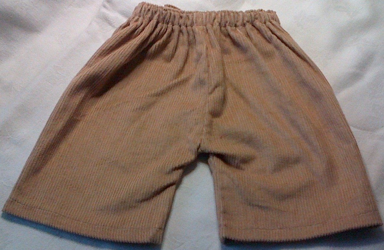 Trousers with back pockets - fawn corduroy Trousers with back pockets - fawn corduroy