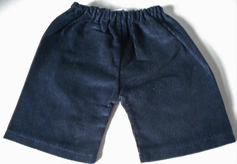 Trousers with back pockets - dark navy corduroy