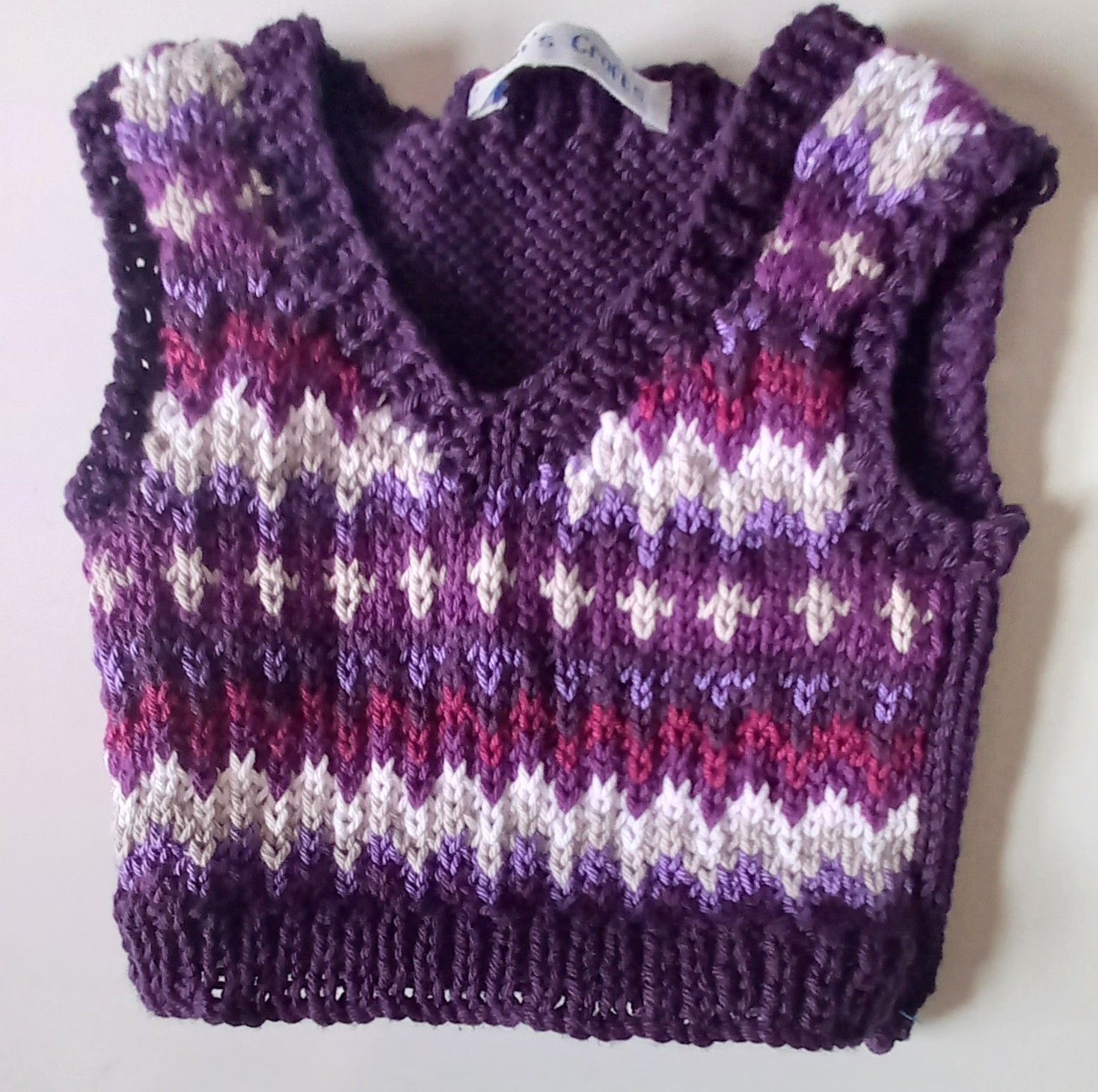 Tank top for bear - aubergine and purple tones.