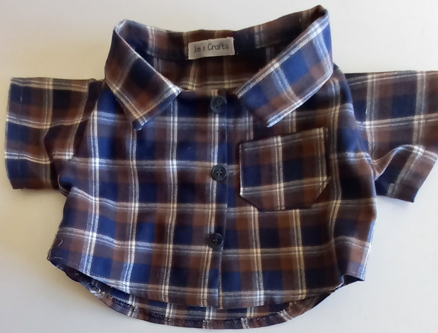 Shirt - brown and blue check.