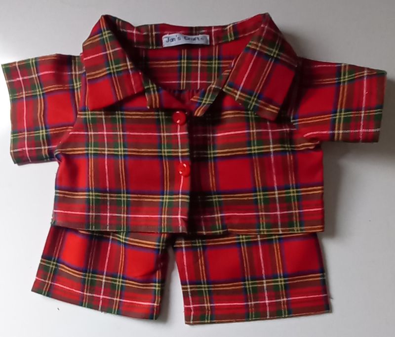 Pyjamas with collar - Tartan PJs.