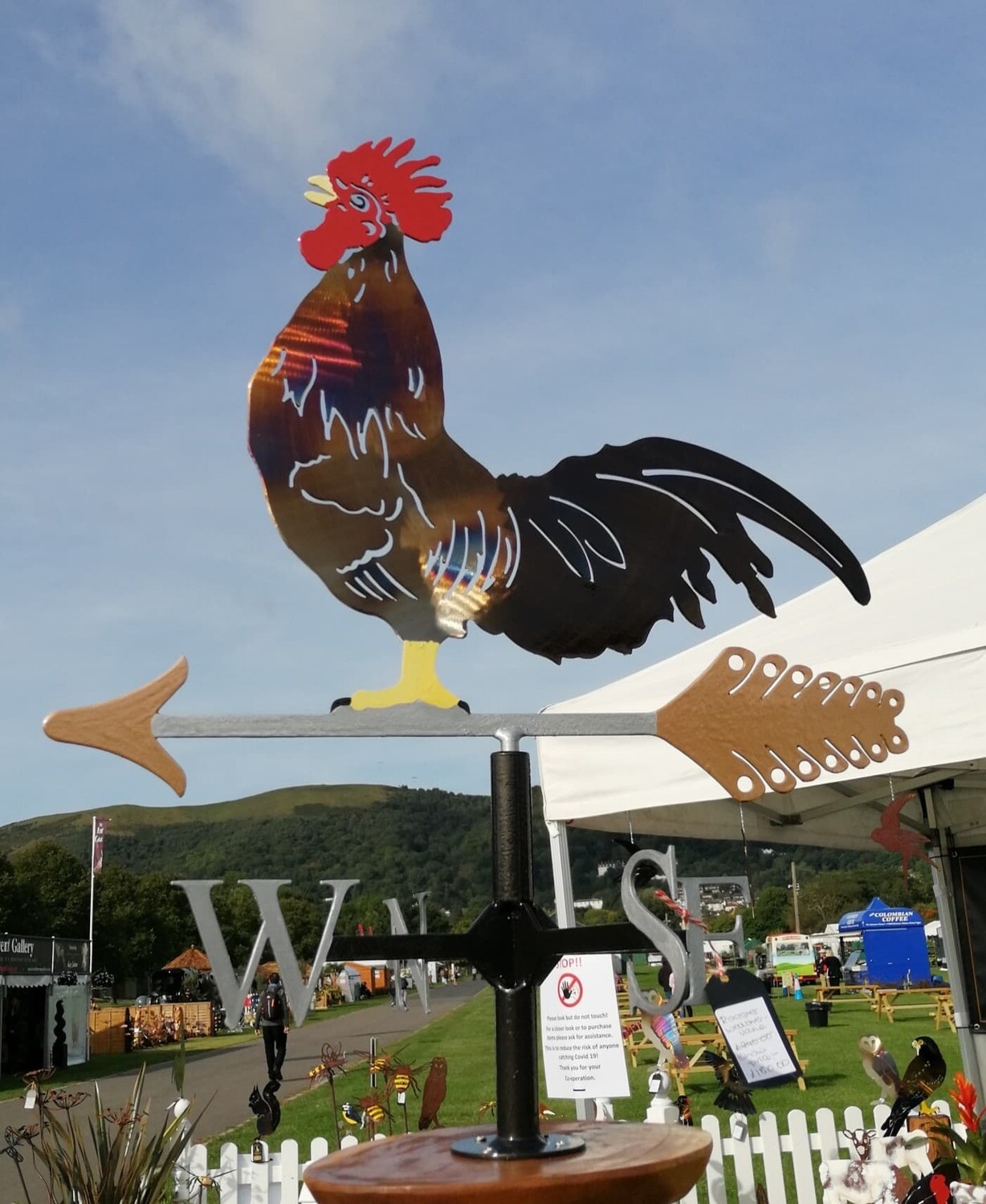 Crowing Rooster Weather Vane