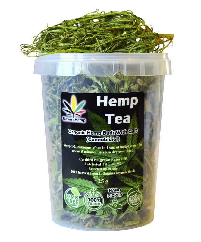 Organic Han Picked Hemp Tea Buds 25g