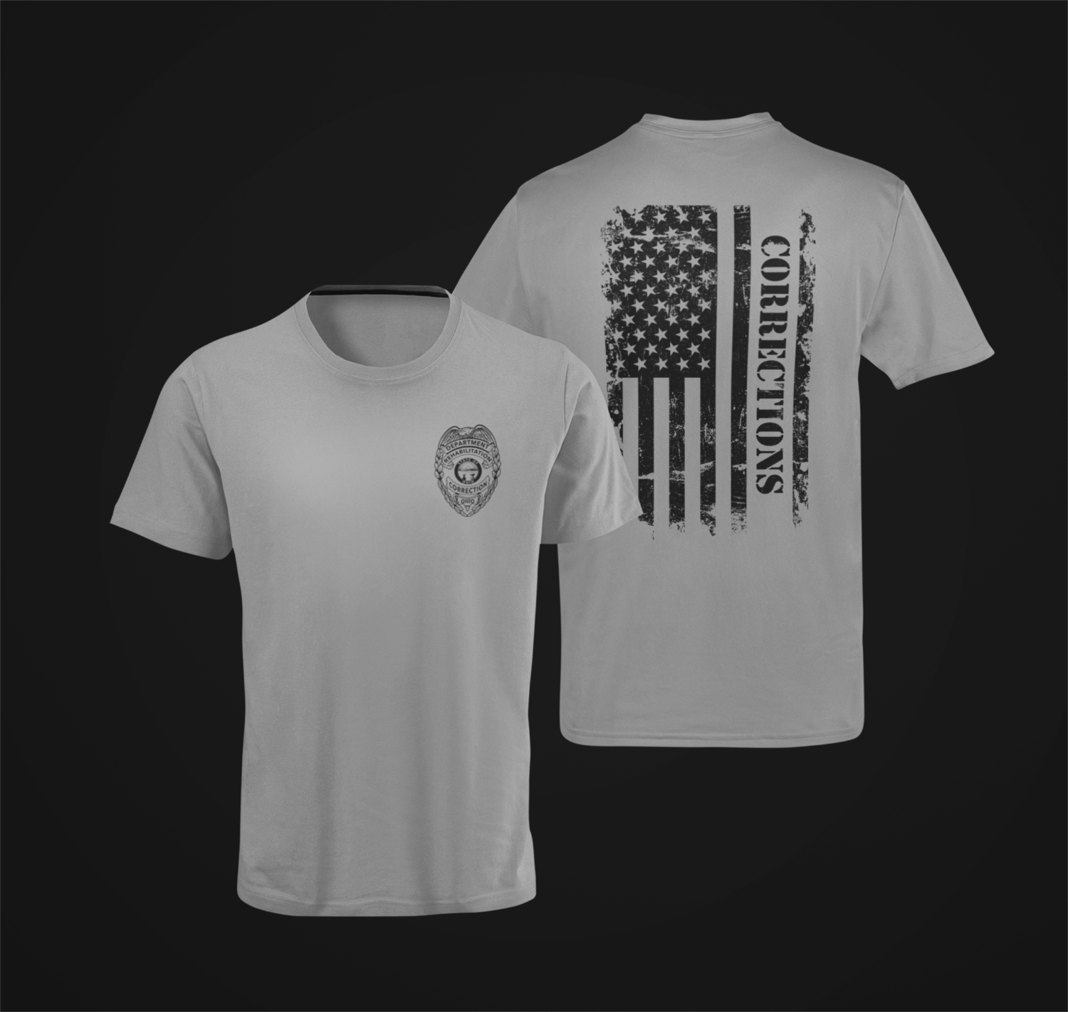 Corrections Distressed Flag Badge Tee Corrections Distressed Flag Badge Tee