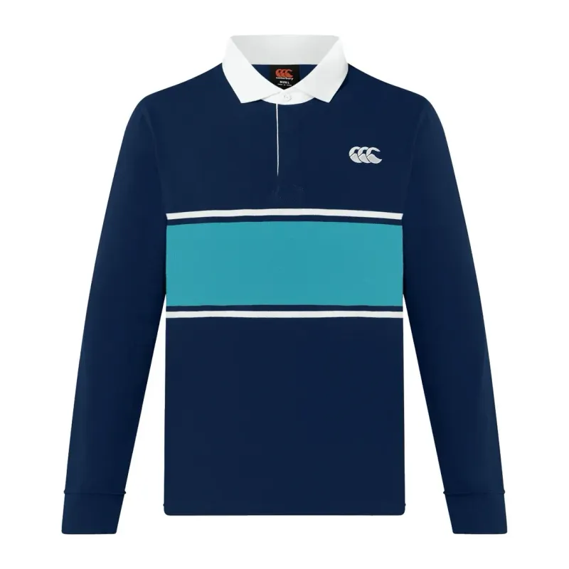 Canterbury Stripe Rugby Jersey - Dress Blue