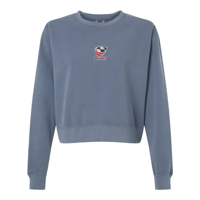 Women's USA Rugby Mid-Length Crewneck Sweatshirt