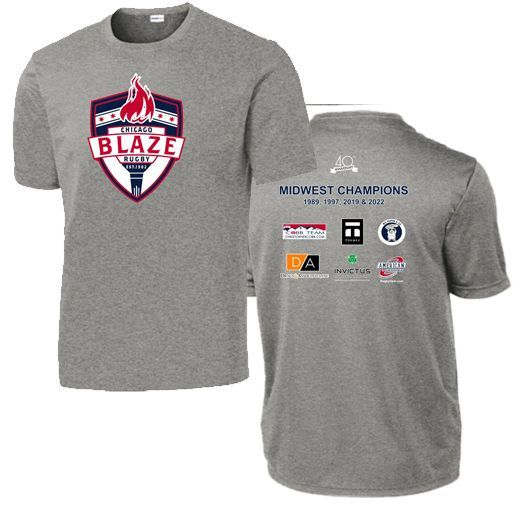 Blaze - Midwest Champions Dry-Fit Shirt (GREY) *CLOSEOUT* Blaze - Midwest Champions Dry-Fit Shirt (GREY) *CLOSEOUT*