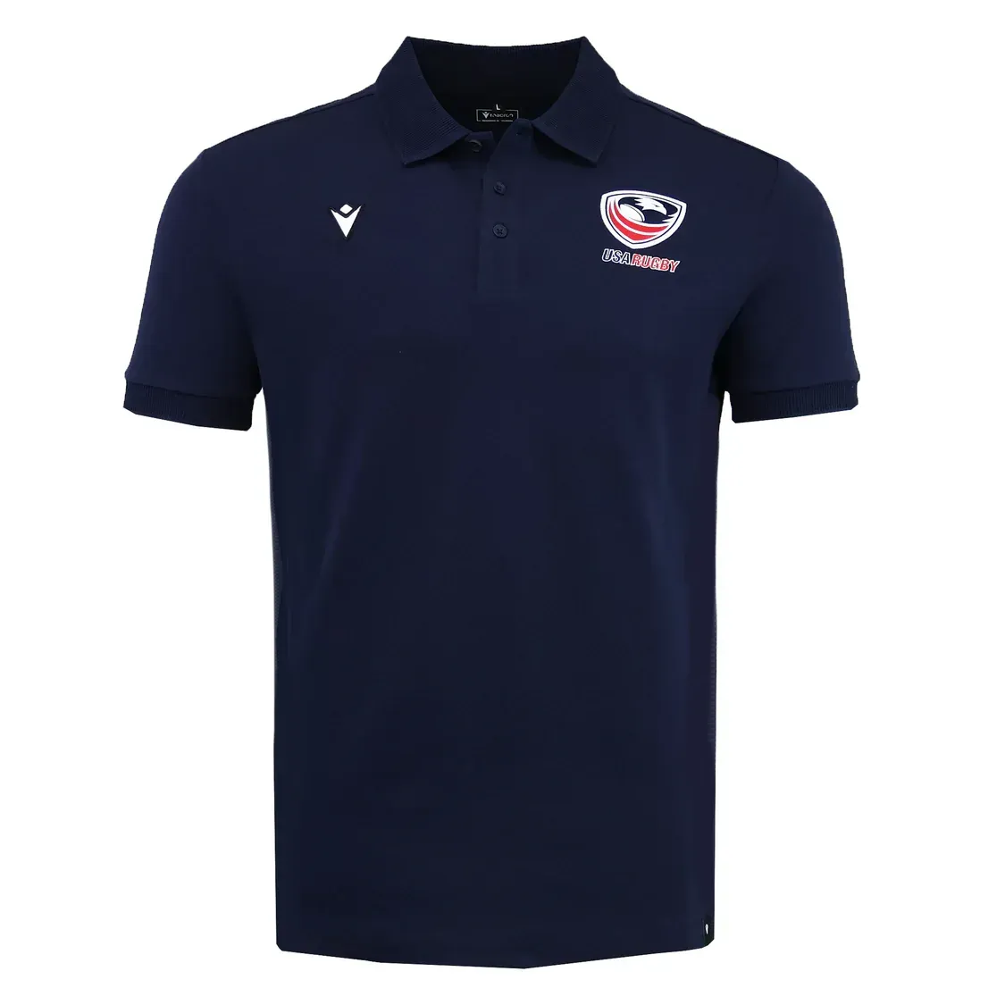 USA Rugby 25/26 Athleisure Cotton Polo by Macron USA Rugby 25/26 Athleisure Cotton Polo by Macron