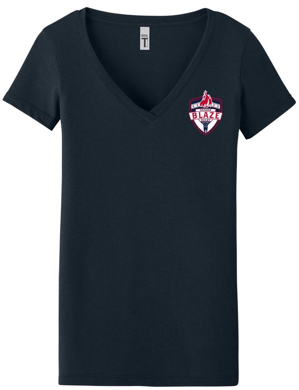Blaze - Women's V-Neck Tee (Navy) *CLOSEOUT*