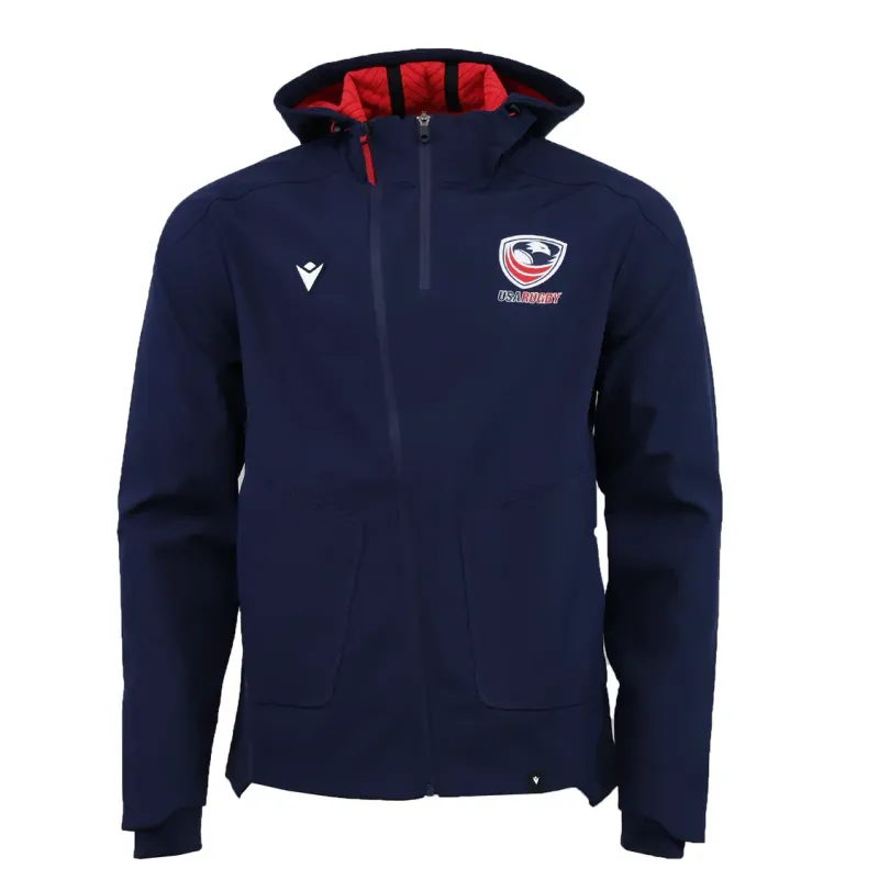 USA Rugby 25/26 Athleisure Softshell Jacket by Macron