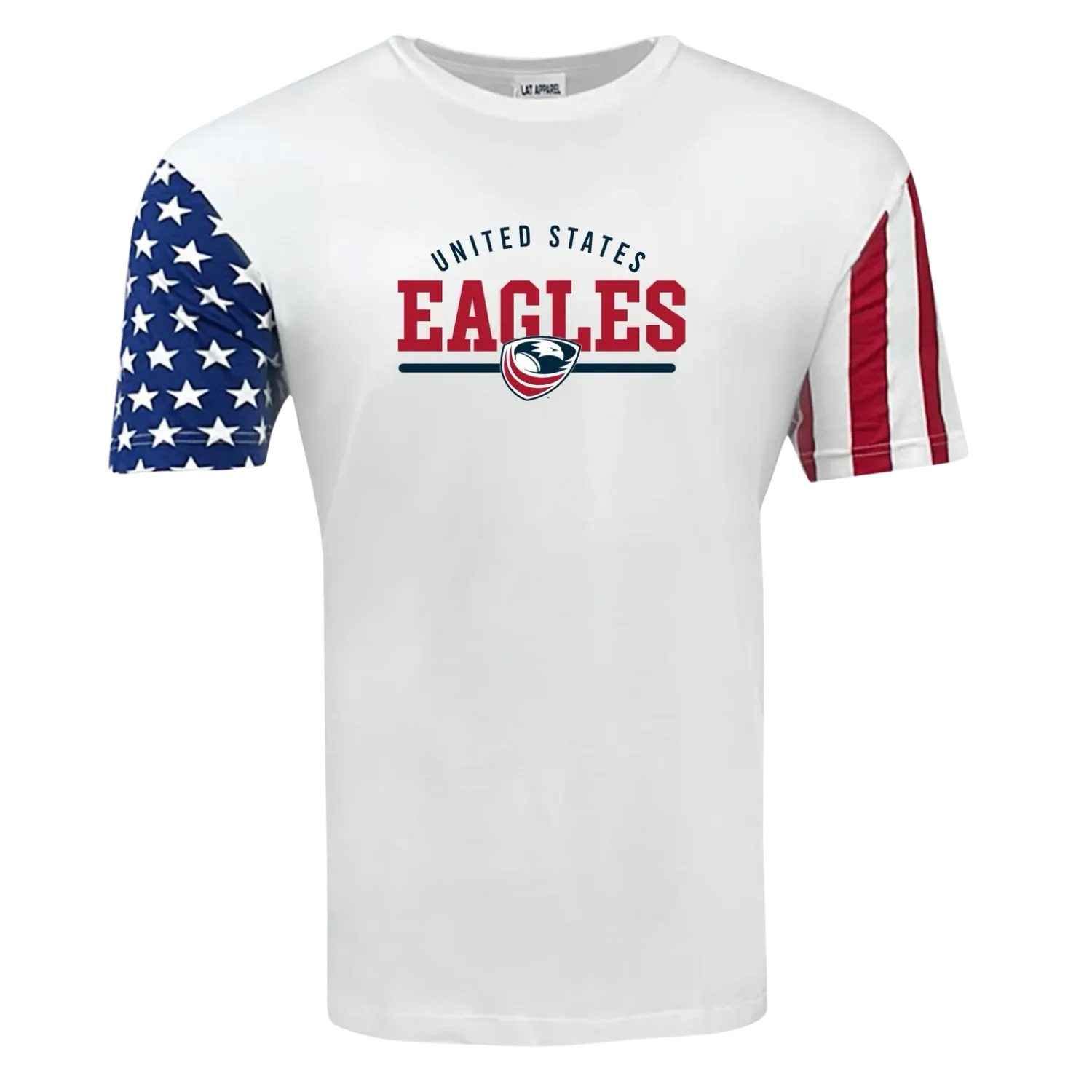 USA Rugby Wordmark Stars & Stripes Tee USA Rugby Wordmark Stars & Stripes Tee