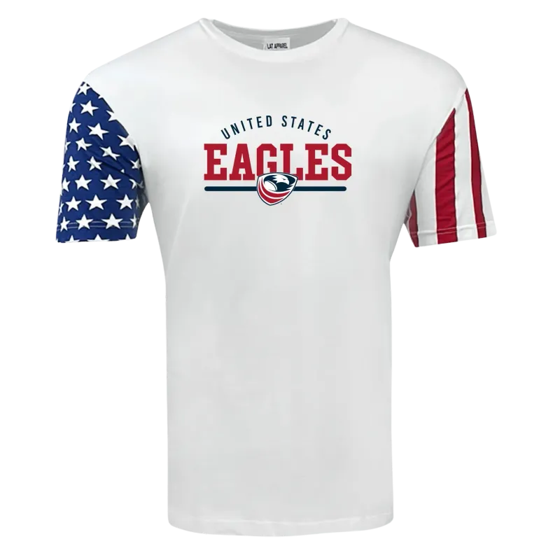 USA Rugby Wordmark Stars & Stripes Tee