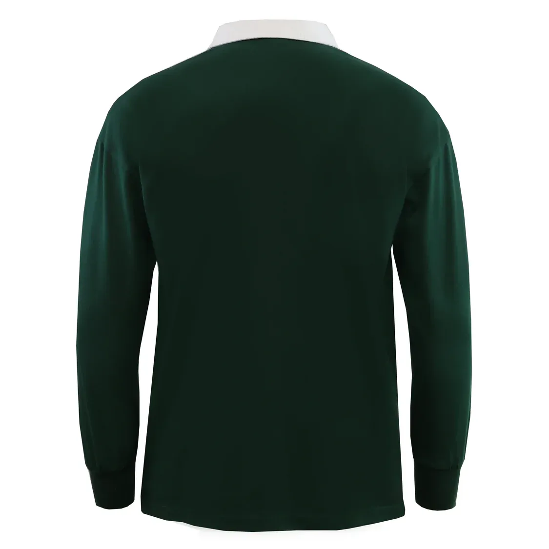 Classic Long Sleeve Solid Rugby Jersey - Dark Green
