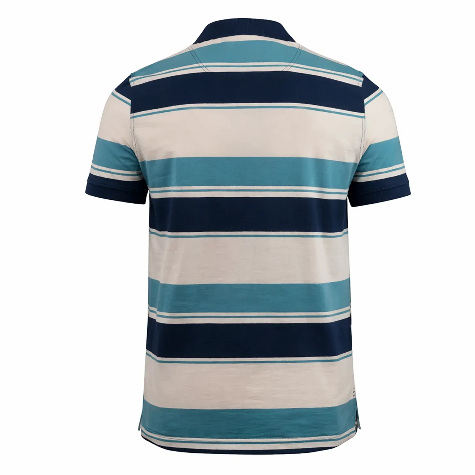 Canterbury Yarn Stripe Polo - Storm Blue