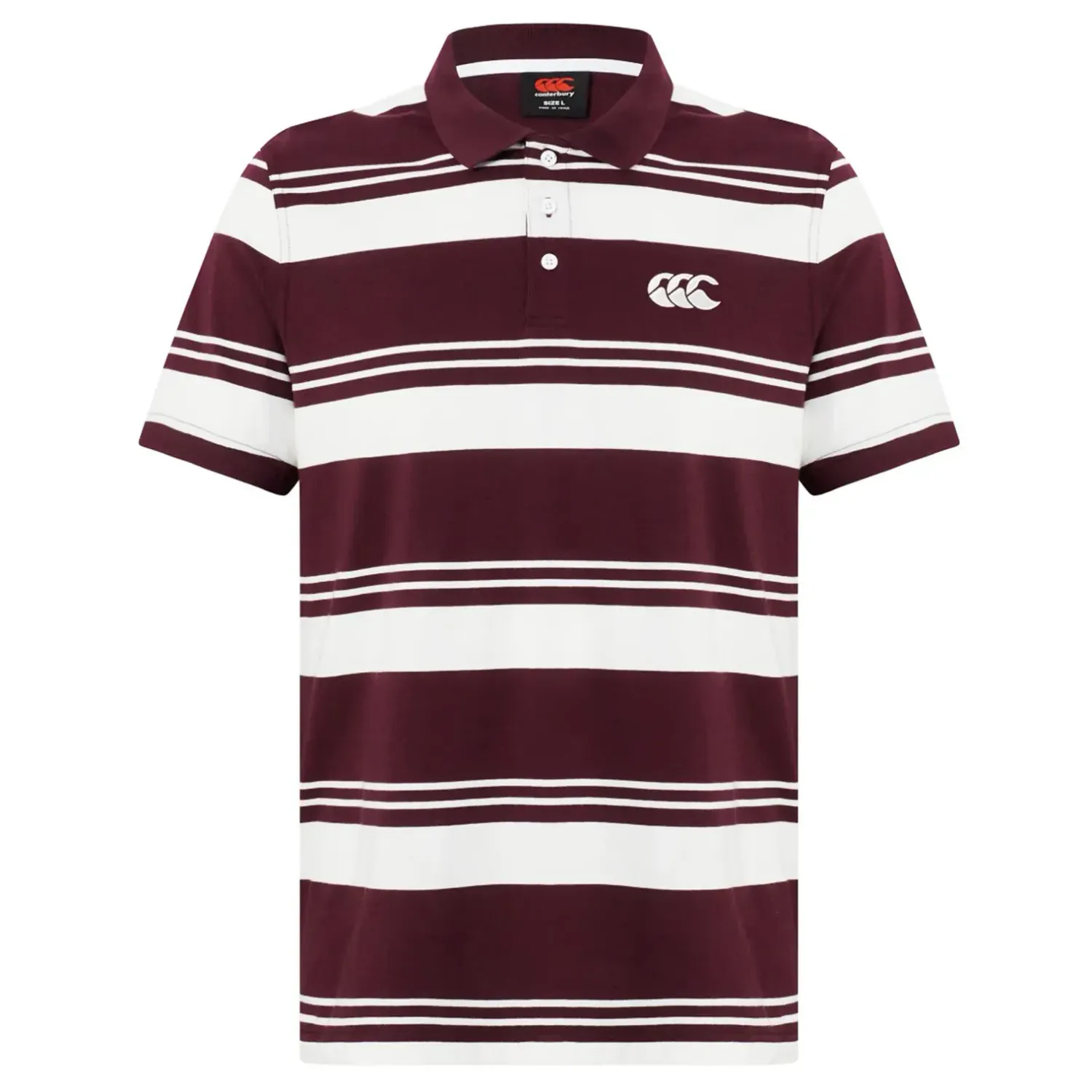 Canterbury Fundamental Engineered Stripe Polo - Fig Canterbury Fundamental Engineered Stripe Polo - Fig