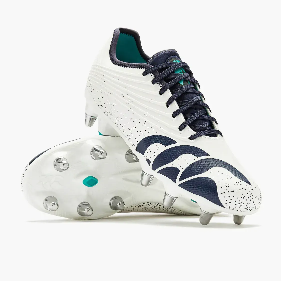 Canterbury Stampede Groundbreak Pro (SG) - White/Baltic Green Canterbury Stampede Groundbreak Pro (SG) - White/Baltic Green