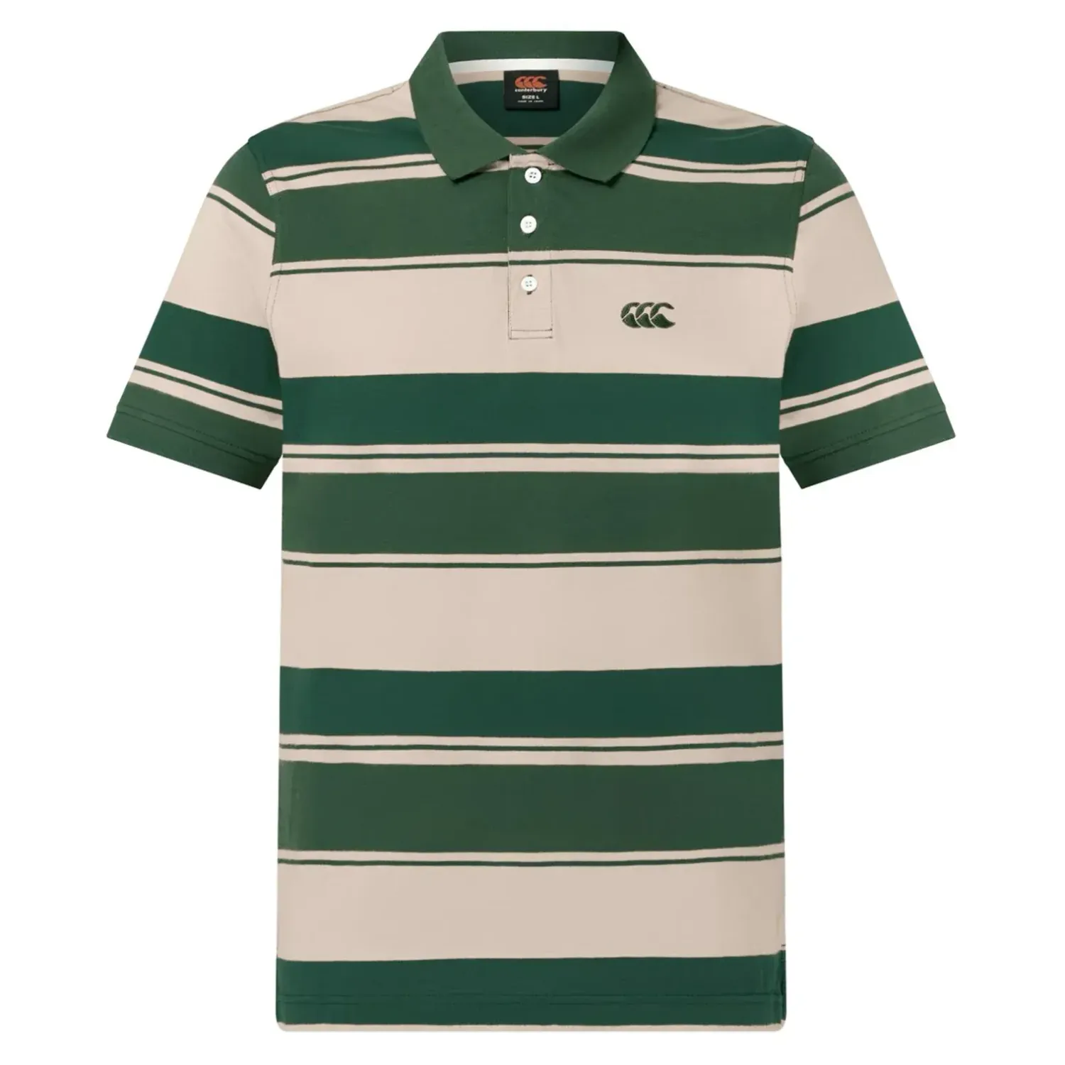 Canterbury Yarn Stripe Polo - Sycamore Canterbury Yarn Stripe Polo - Sycamore