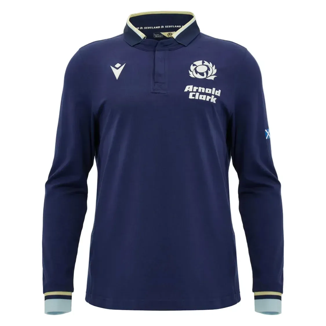 Scotland SRU 26/27 Cotton Replica Long Sleeve Home Jersey by Macron