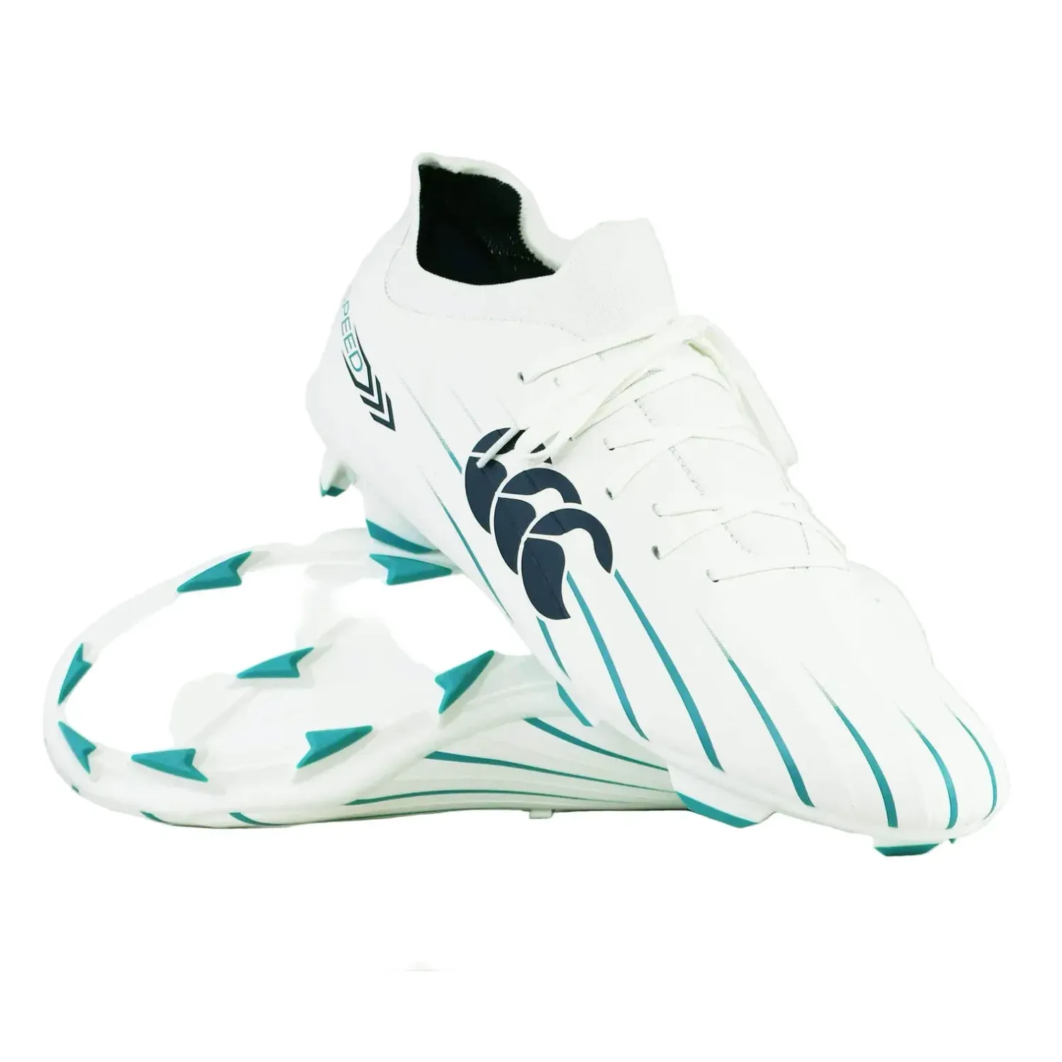Canterbury Speed Falcon 2.0 Pro (FG) - White/Baltic Green Canterbury Speed Falcon 2.0 Pro (FG) - White/Baltic Green