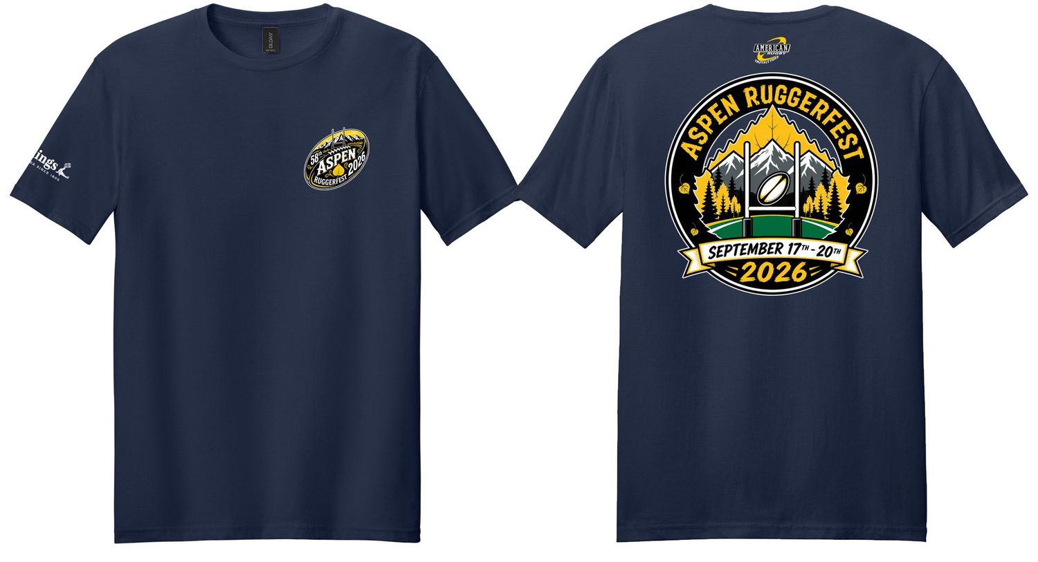 2026 Ruggerfest - Tournament T-Shirt (Navy) 2026 Ruggerfest - Tournament T-Shirt (Navy)