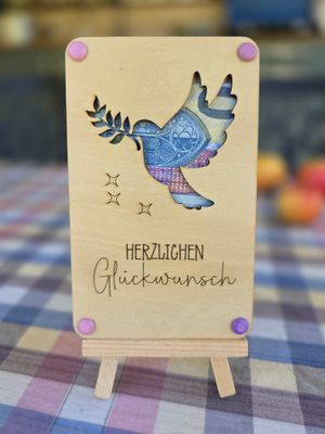 Wunscherfüller Taube herzlichen Glückwunsch