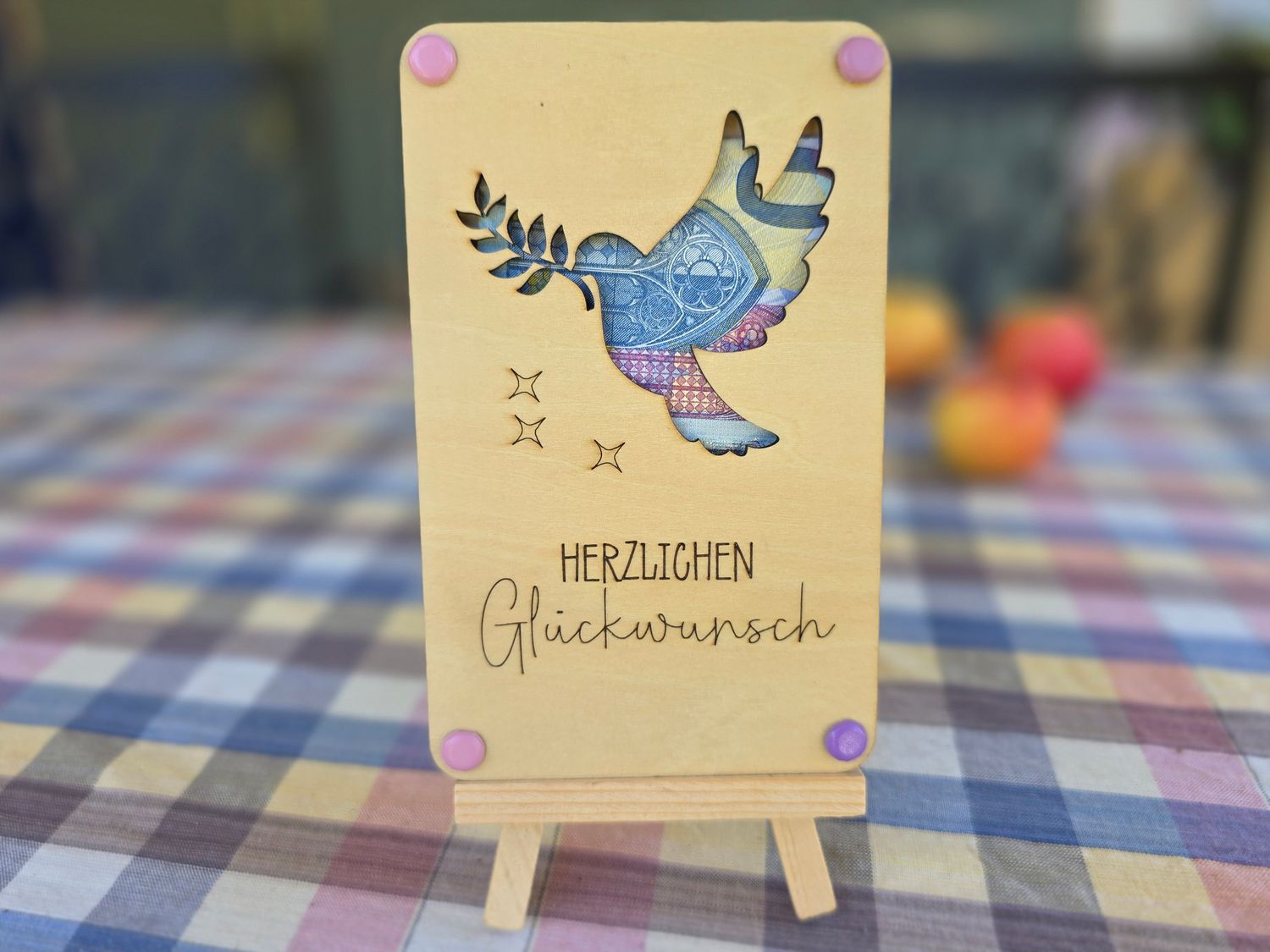 Wunscherfüller Taube herzlichen Glückwunsch
