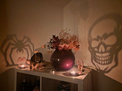 Halloween Deko - Skull Totenschädel Teelicht