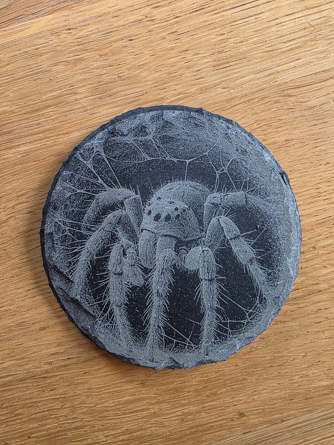 Schiefer Untersetzer Halloween Spinne Tarantula