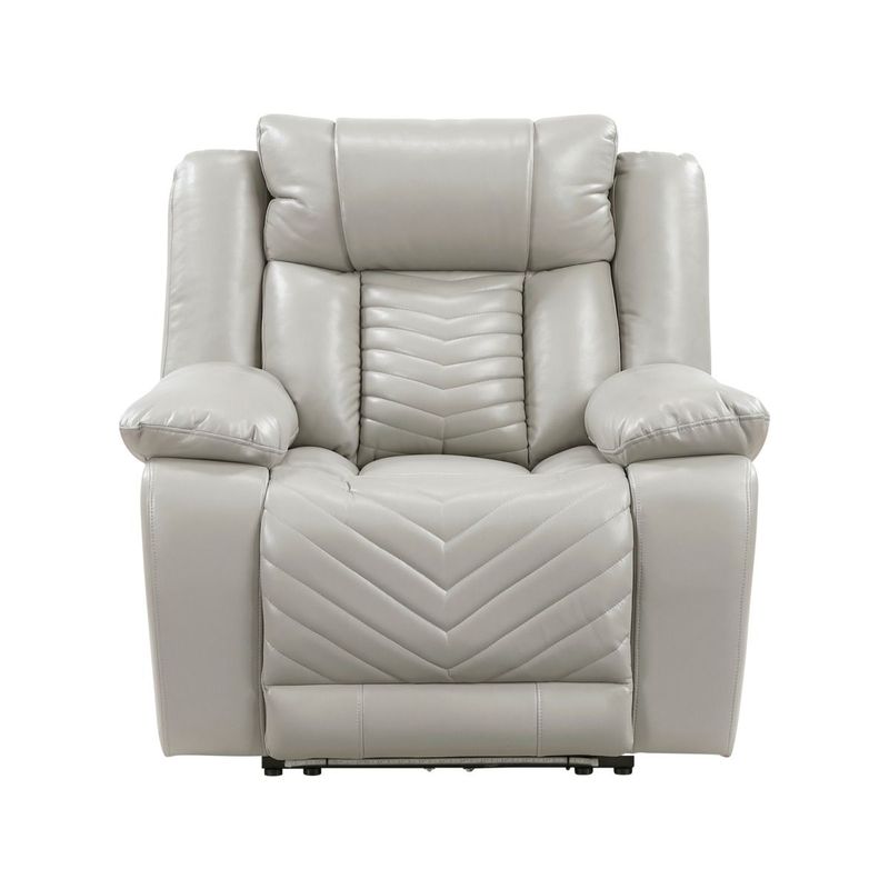 8457GRY-1PW Power Reclining Chair with LED and Charging Ports