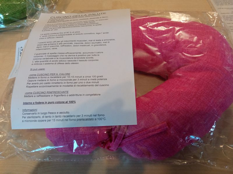 Cuscino in pula di farro