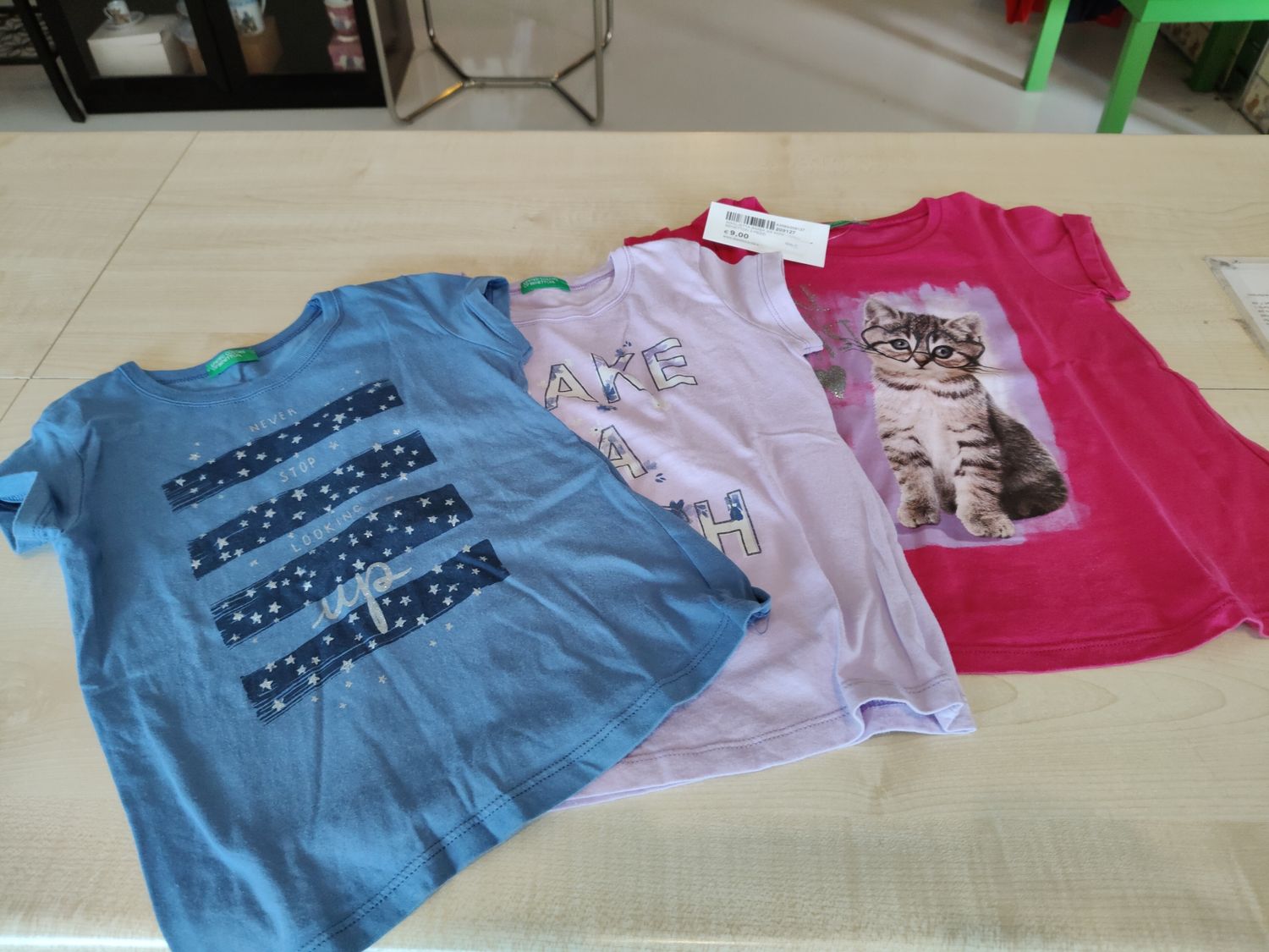 Maglietta bimba 3/4 anni Benetton  3 pezzi