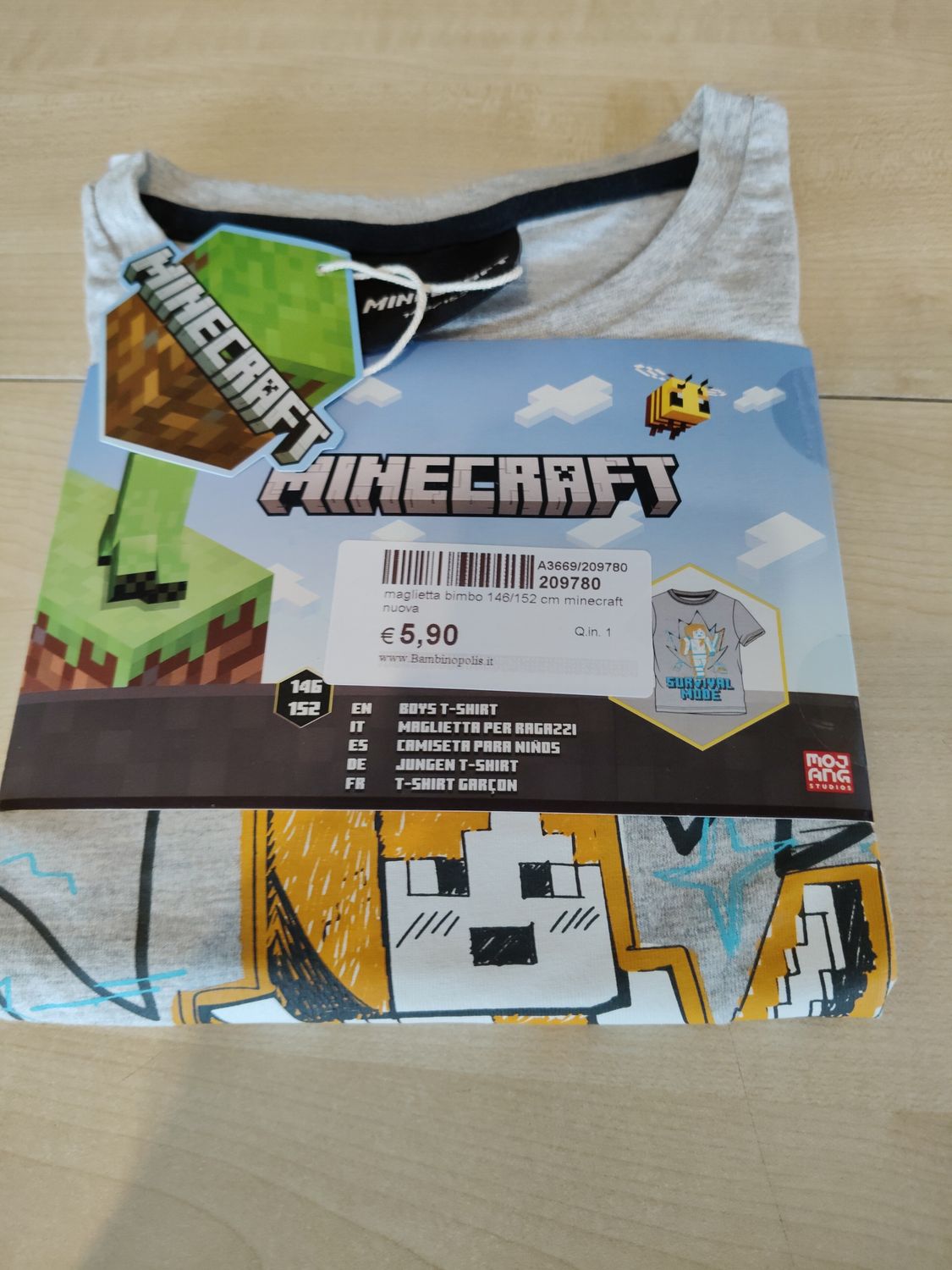 Maglietta bimbo 146/152 cm Minecraft