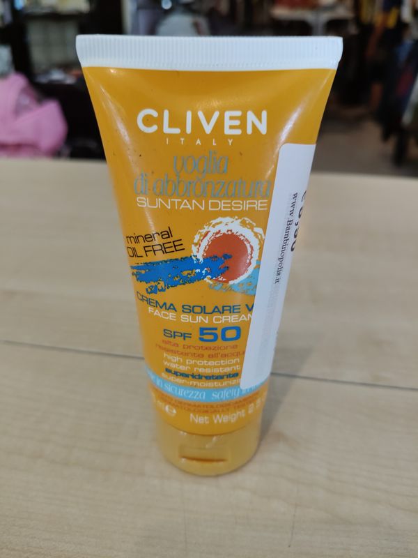 Crema solare viso Cliven nuova