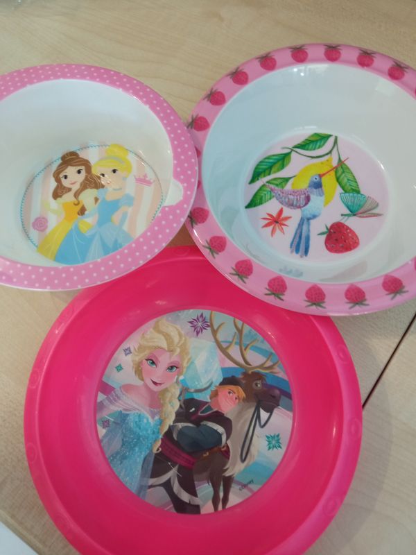Piatti in plastica bimba 3 pezzi