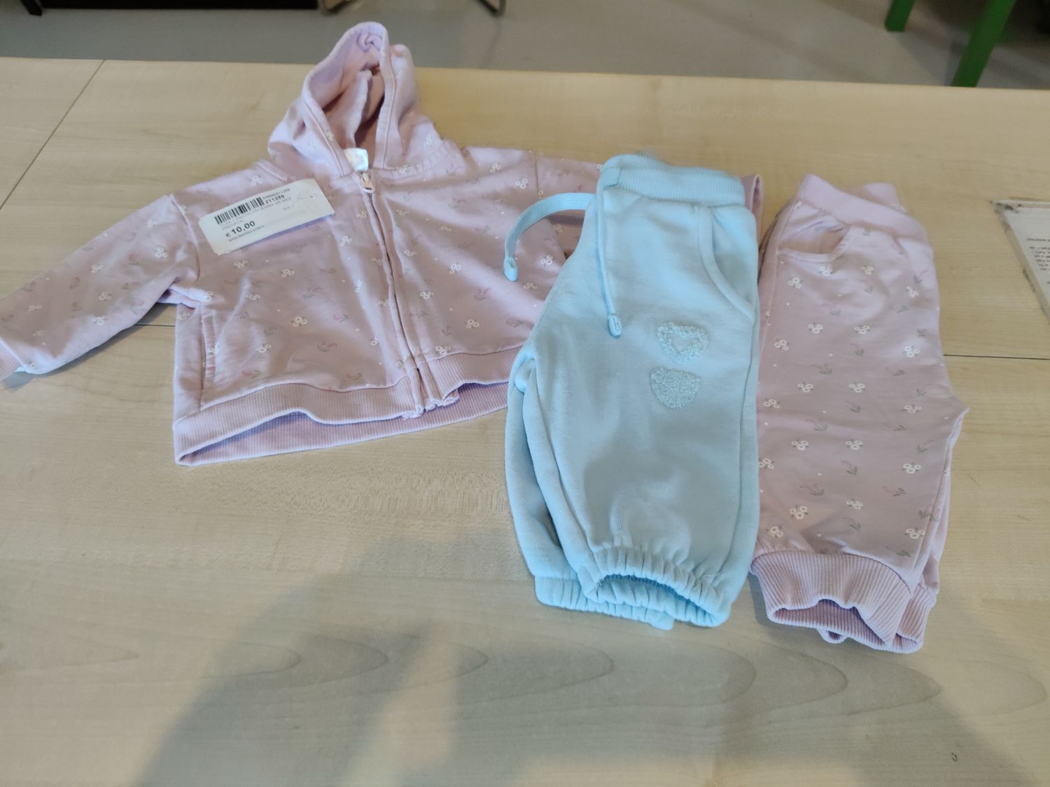 Felpa + maglietta + pantaloni bimba 3/6 mesi Prenatal