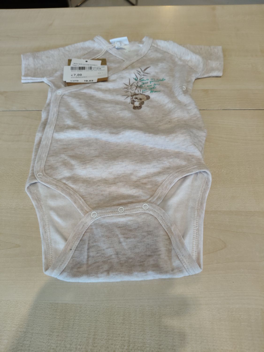Maglietta body bimbo 2 anni Brums nuovo