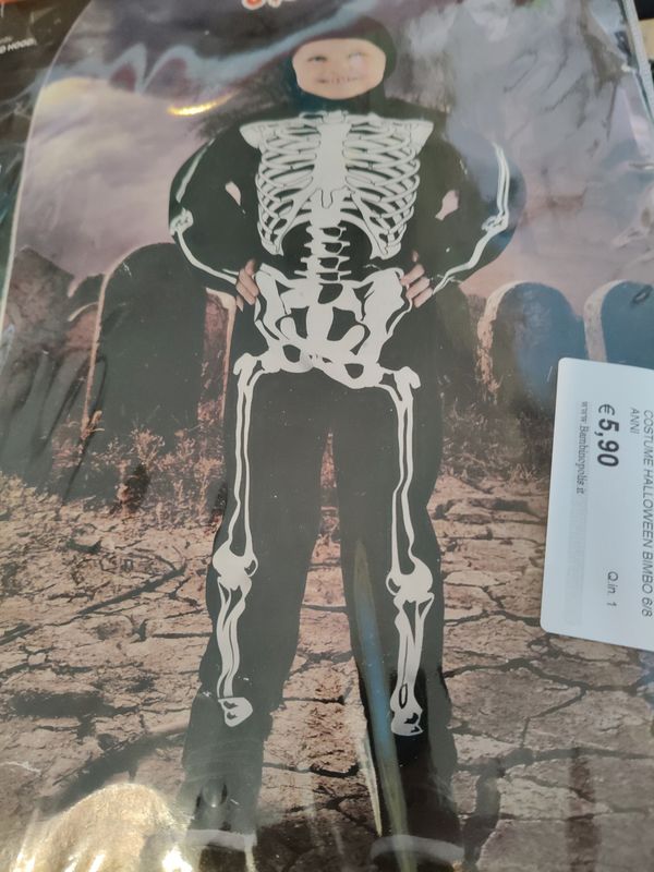 Costume Halloween bimbo 6/8 anni